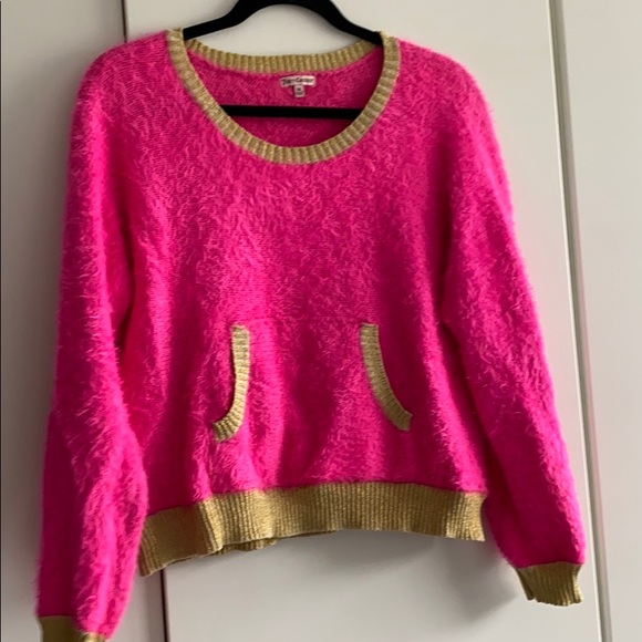 Juicy Couture Sweaters - JUICY COUTURE Neon pink teddy sz M